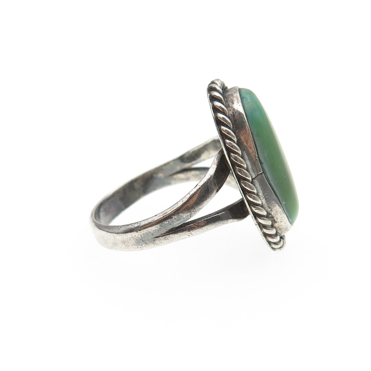 Old Pawn Sterling Silver Vintage Southwestern Royston Turquoise Ring Size 8.5