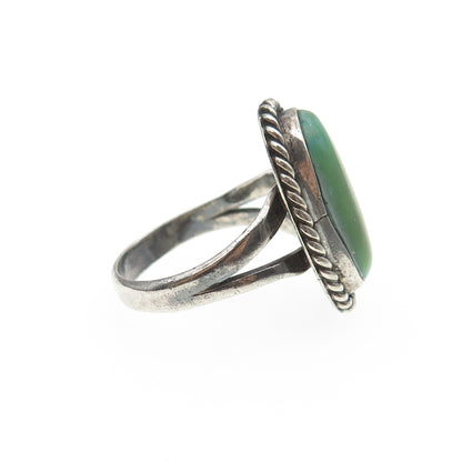 Old Pawn Sterling Silver Vintage Southwestern Royston Turquoise Ring Size 8.5