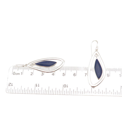 Boma 925 Sterling Silver Vintage Real Lapis Modernist Dangle Earrings