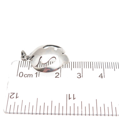 925 Sterling Silver Vintage Pomegranate Oxidized Mini Charm Pendant