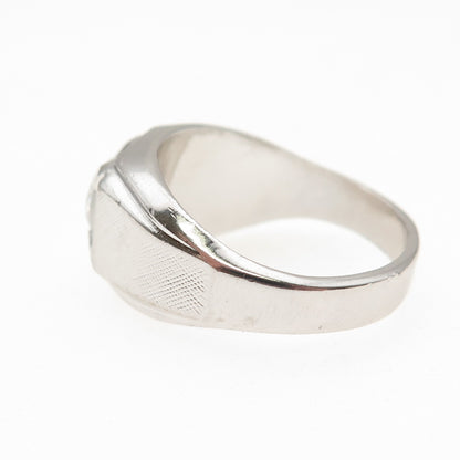 Vargas & Lind 925 Sterling Silver Vintage Round-Cut C Z Ring Size 9