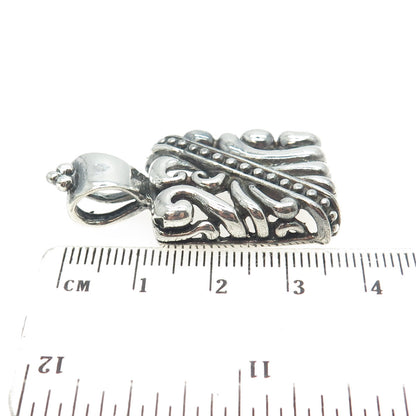 925 Sterling Silver Vintage ATI Mexico Beaded Ornate Pendant