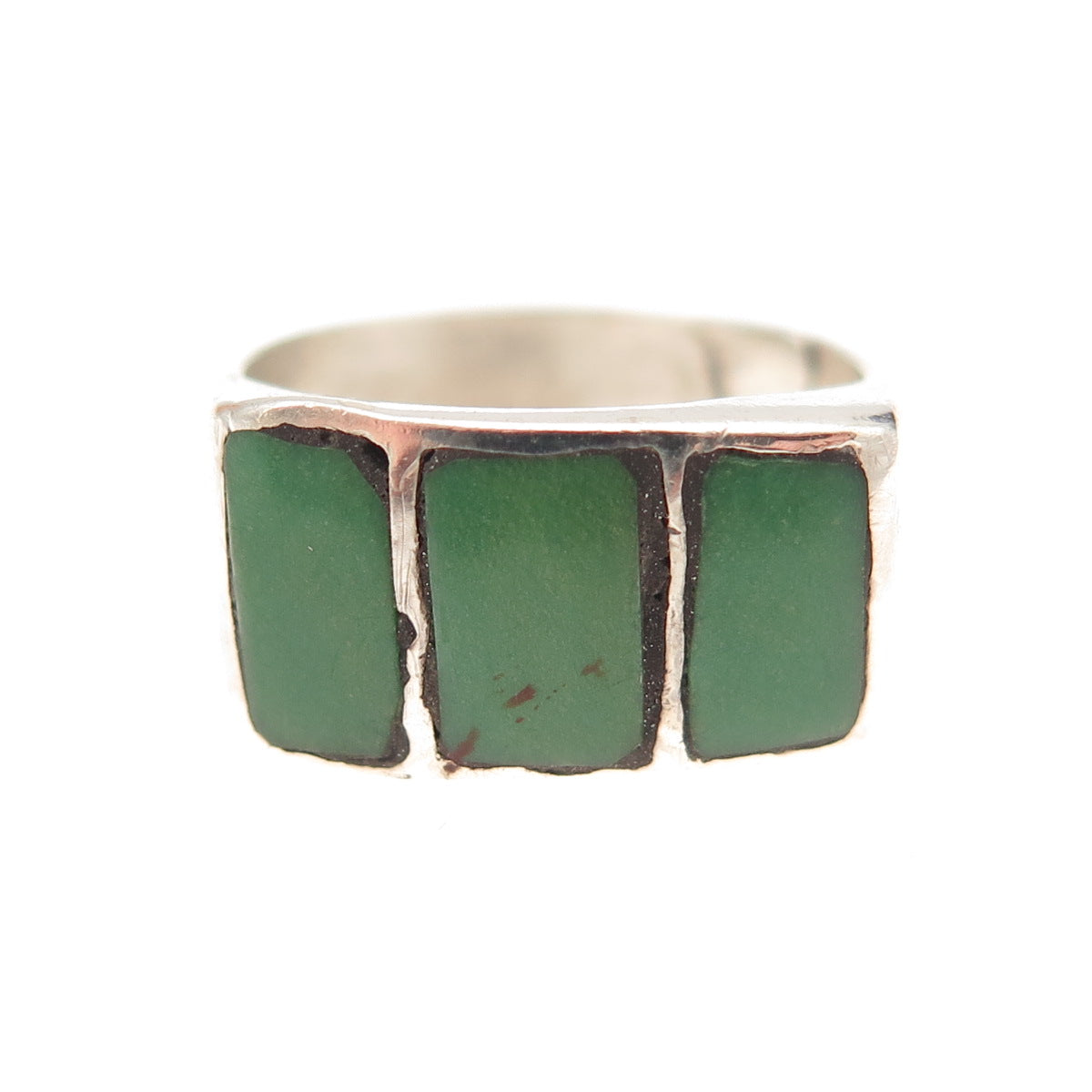 Old Pawn Sterling Silver Vintage Southwestern Royston Turquoise Ring Size 4.75