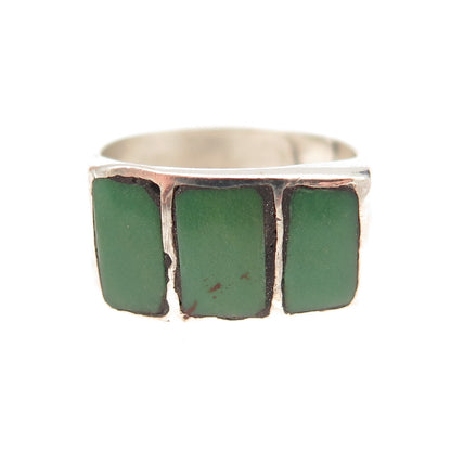 Old Pawn Sterling Silver Vintage Southwestern Royston Turquoise Ring Size 4.75