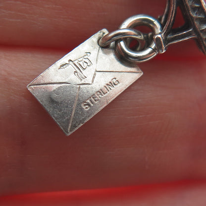 BELL TRADING POST 925 Sterling Vintage Mackinac Bridge Oxidized Charm Pendant