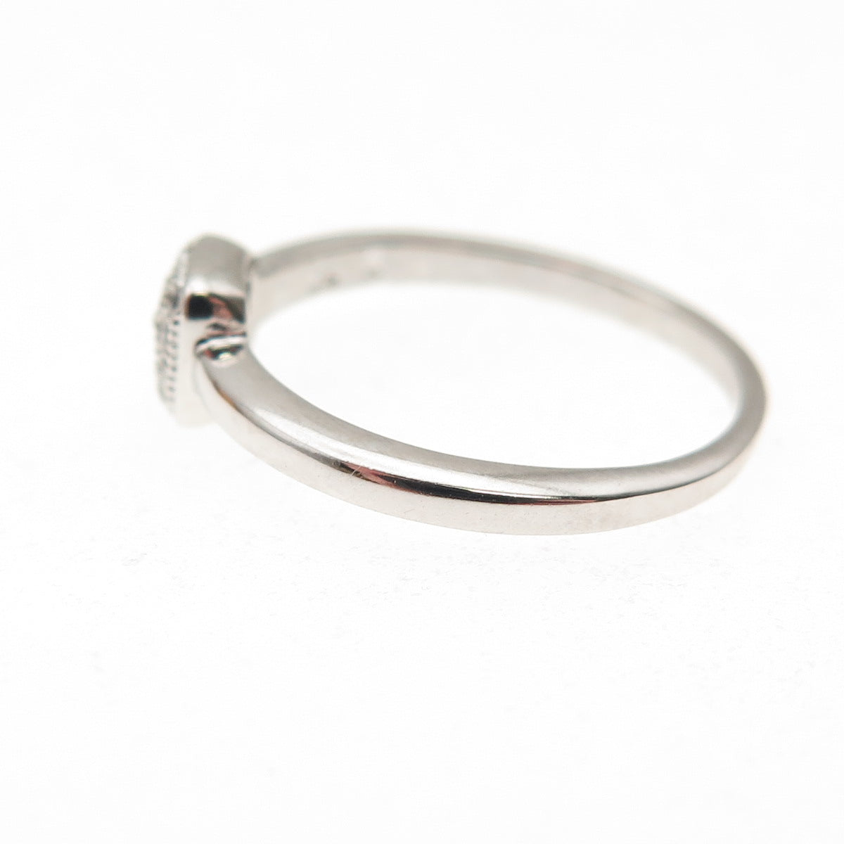 925 Sterling Silver Round-Cut C Z Engagement Ring Size 6