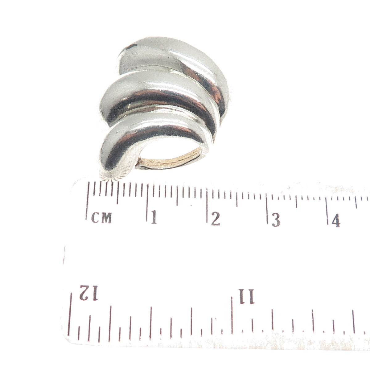 VICTORIA SOPRANO JEWELLERY 925 Sterling Silver Vintage Ribbed Slide Pendant