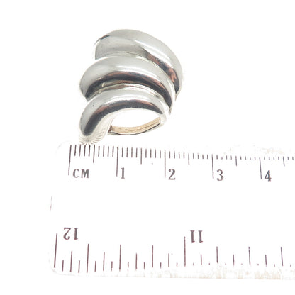 VICTORIA SOPRANO JEWELLERY 925 Sterling Silver Vintage Ribbed Slide Pendant