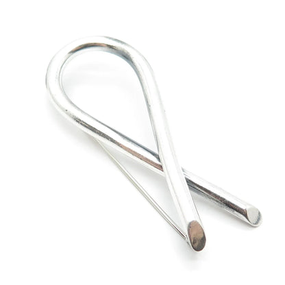 999 Silver Vintage Mexico Ribbon Pin Brooch