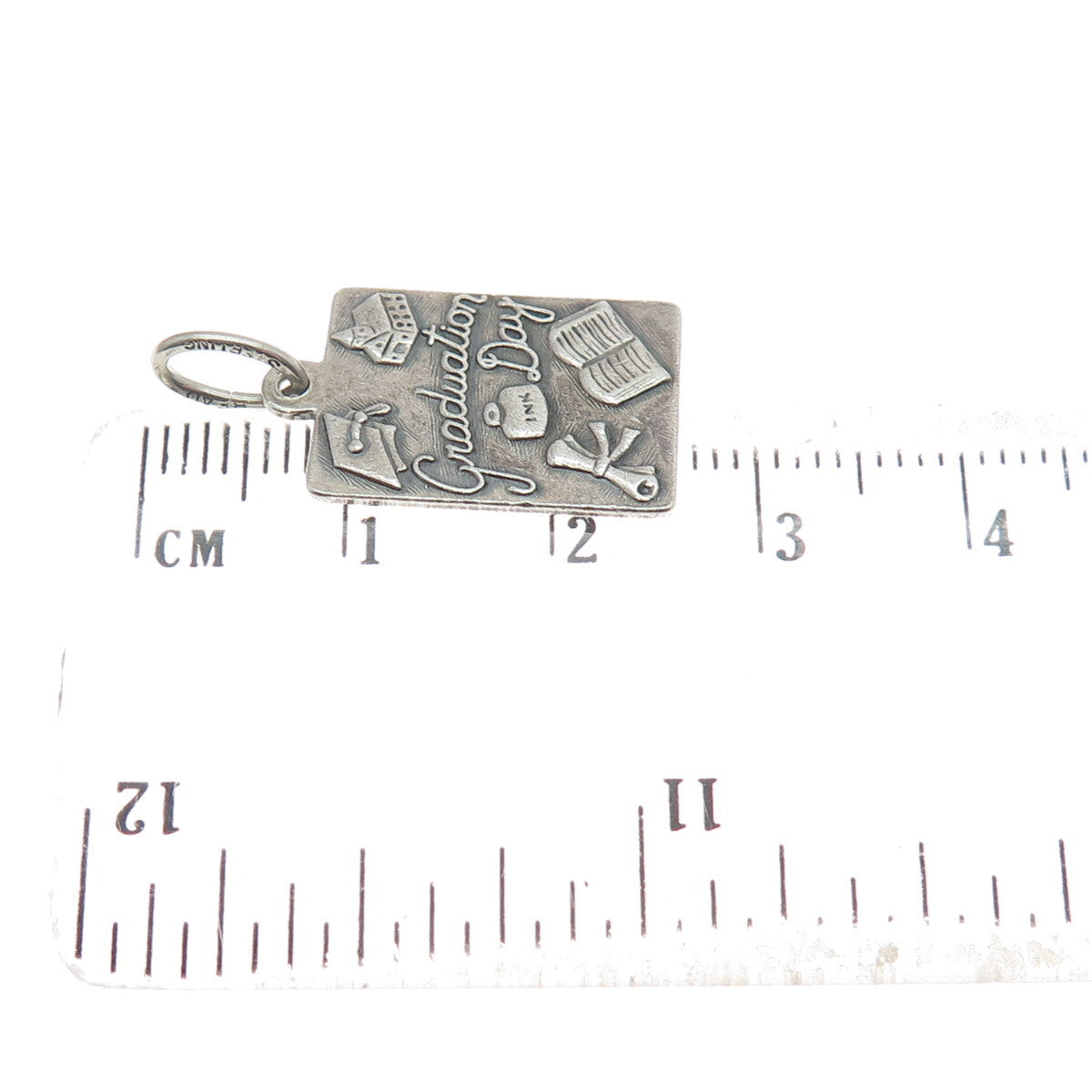 BEAU 925 Sterling Silver Antique Graduation Day Icons Charm Pendant