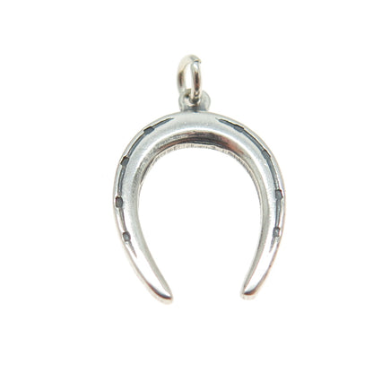 925 Sterling Silver Antique Art Deco Horseshoe Minimalist Charm Pendant