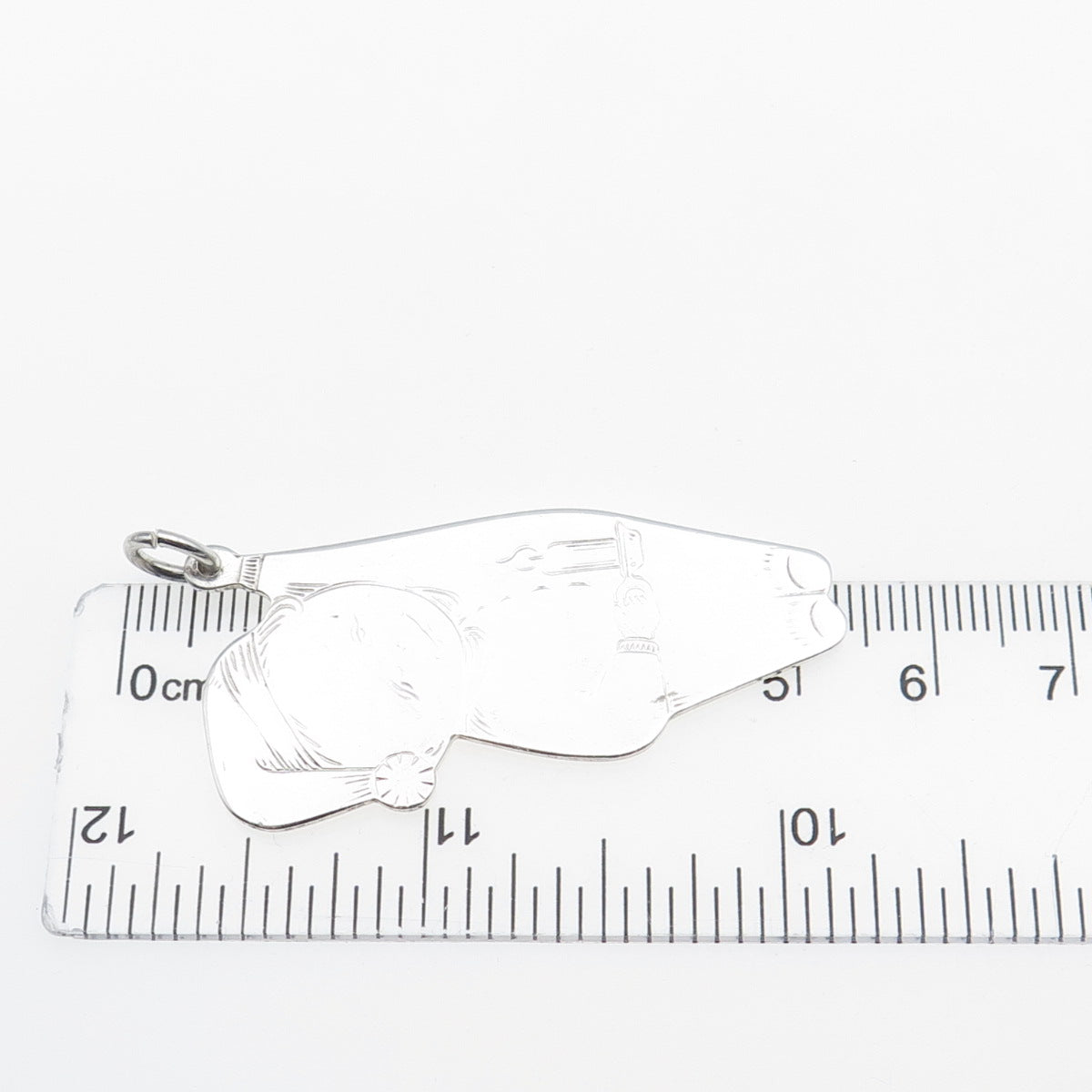 LUNT 925 Sterling Silver Vintage Tiny Tot Boy w/ Candle Ornament Pendant