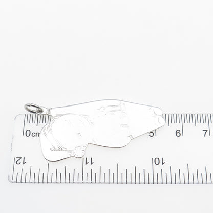 LUNT 925 Sterling Silver Vintage Tiny Tot Boy w/ Candle Ornament Pendant