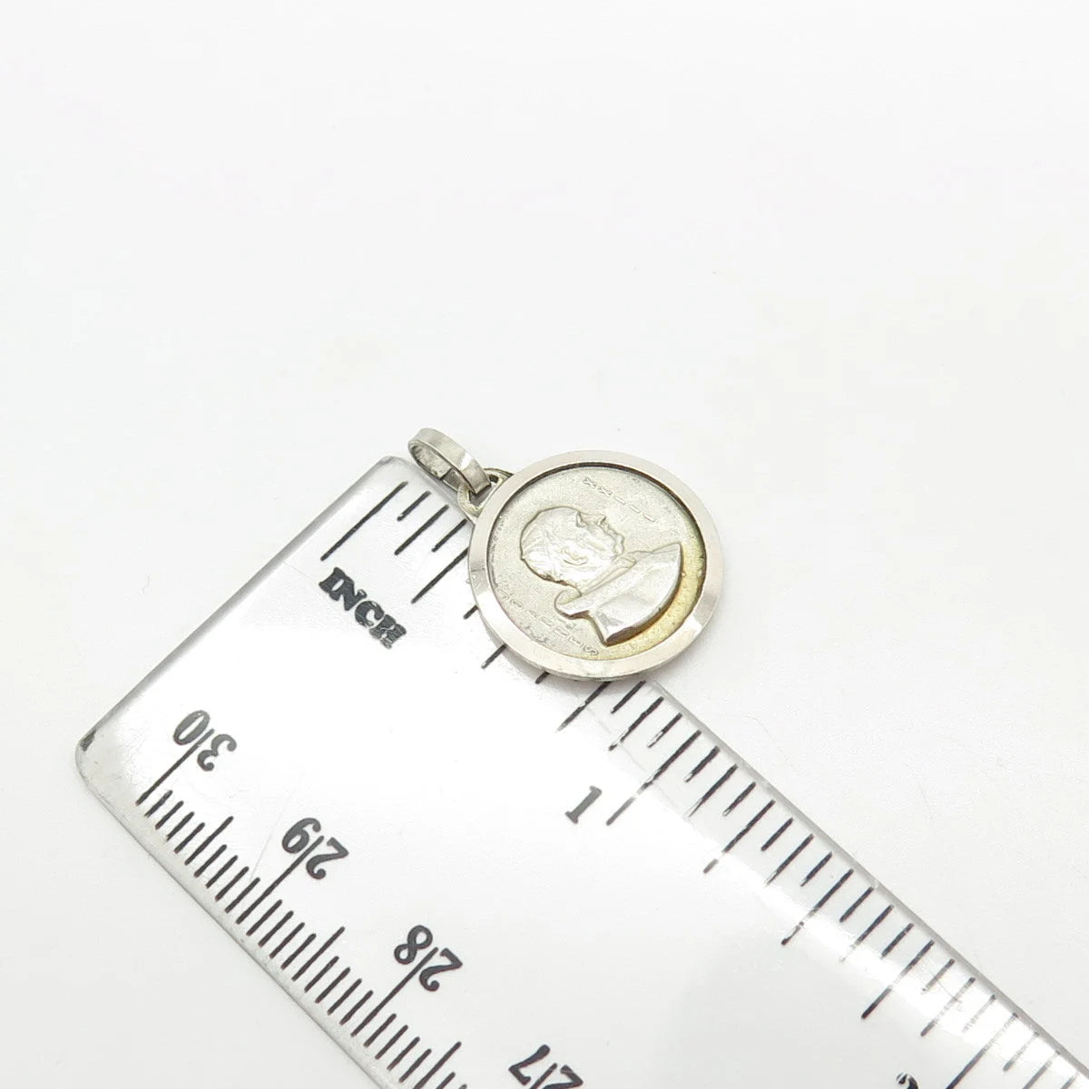 800 Silver Vintage Joannes XXIII Religious Theme Pendant