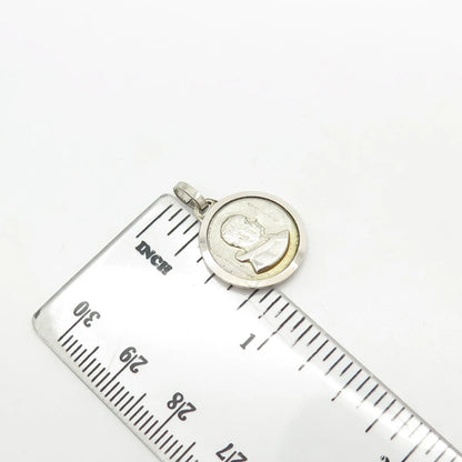 800 Silver Vintage Joannes XXIII Religious Theme Pendant
