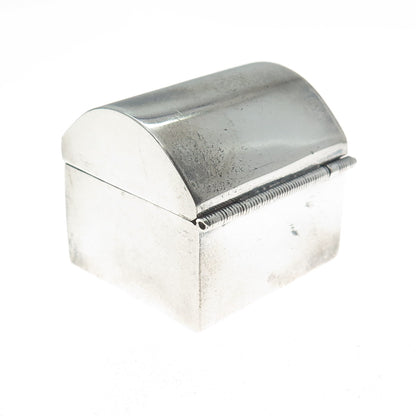 925 Sterling Silver Vintage Mexico Treasure Chest Pill Box Miniature
