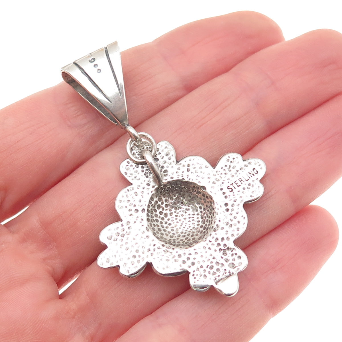 925 Sterling Silver 2-Tone Vintage Southwestern Cross Charm Pendant