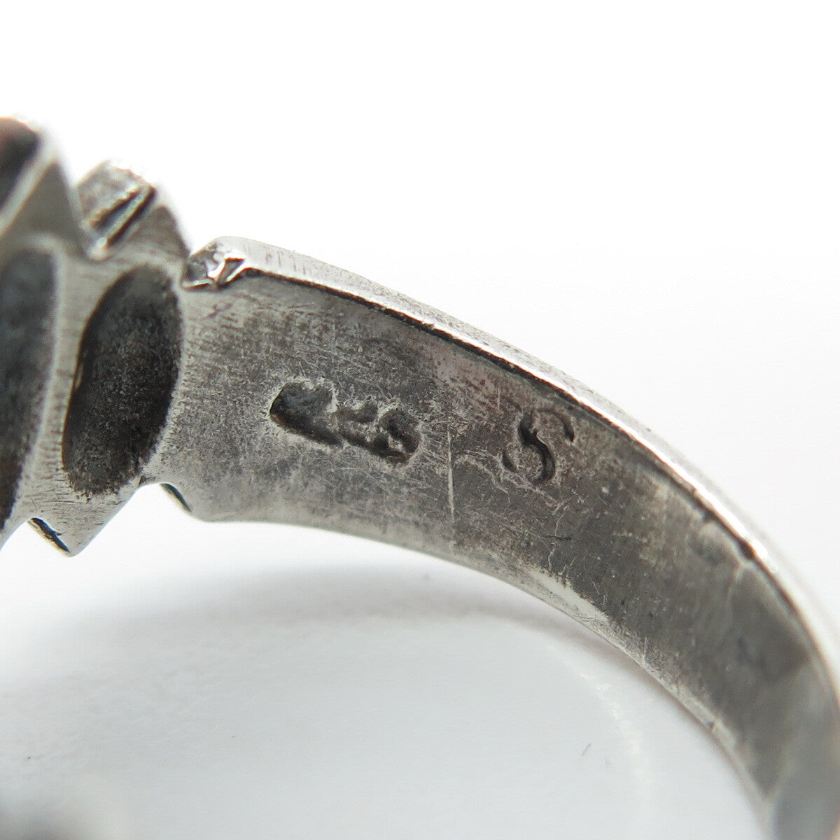 925 Sterling Silver Vintage Modernist Claw Ring Size 6.5