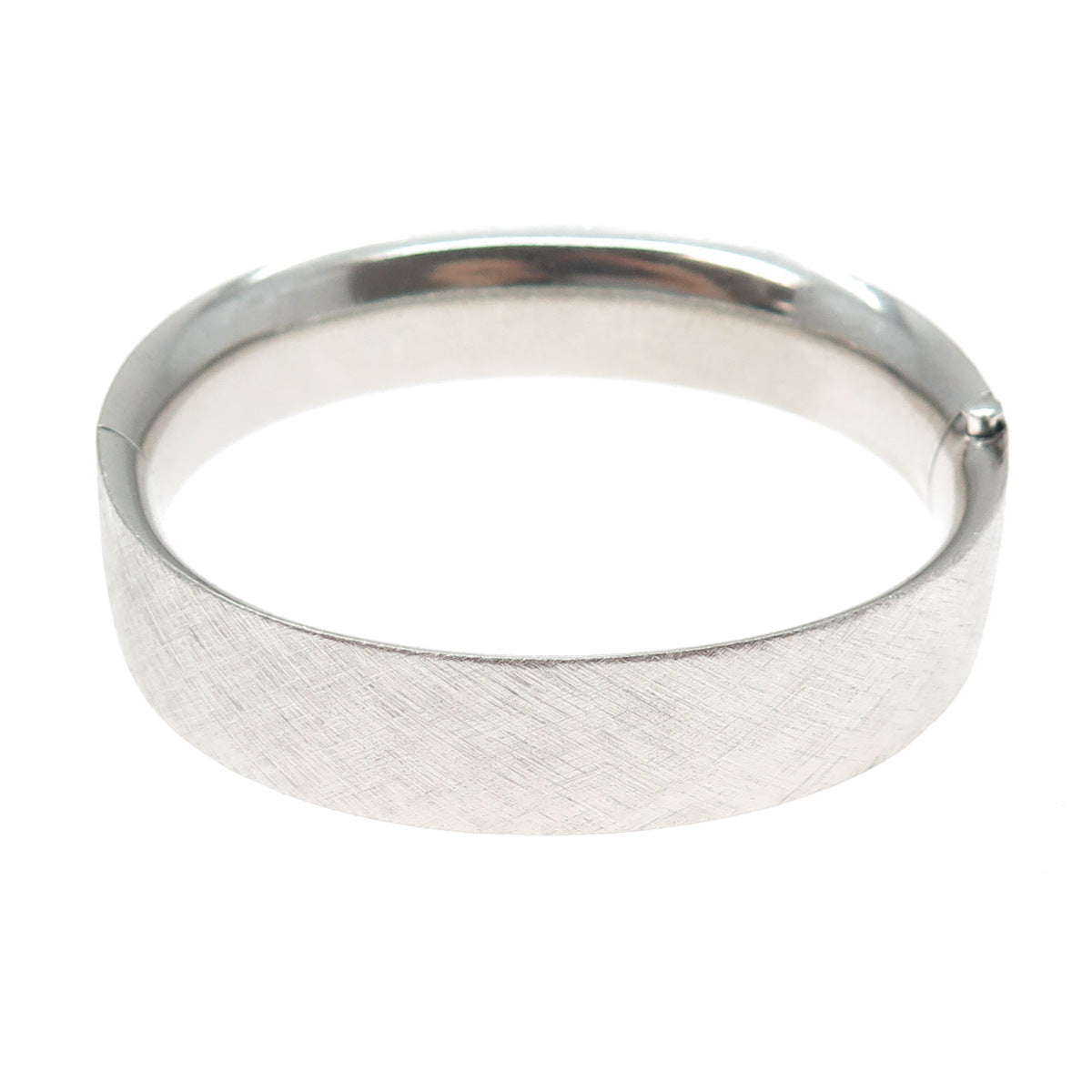 BOJAR 925 Sterling Silver Antique Art Deco Engraved Flower Bangle Bracelet 7.5"