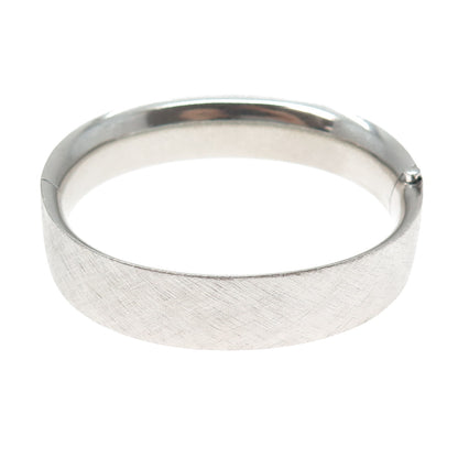 BOJAR 925 Sterling Silver Antique Art Deco Engraved Flower Bangle Bracelet 7.5"