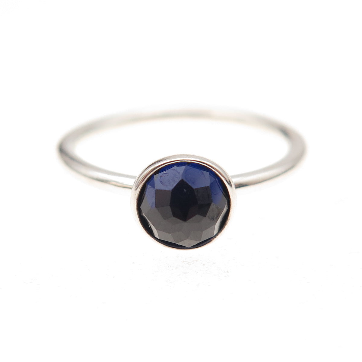 Pandora 925 Sterling Silver Real Sapphire September Birthstone Ring Size 6
