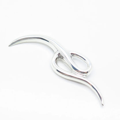 925 Sterling Silver Vintage Mexico Modernist Pin Brooch