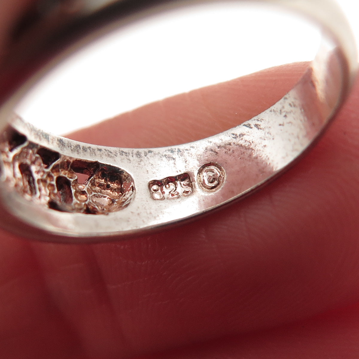 925 Sterling Silver Vintage 2000 Millennium Oxidized Ring Size 6