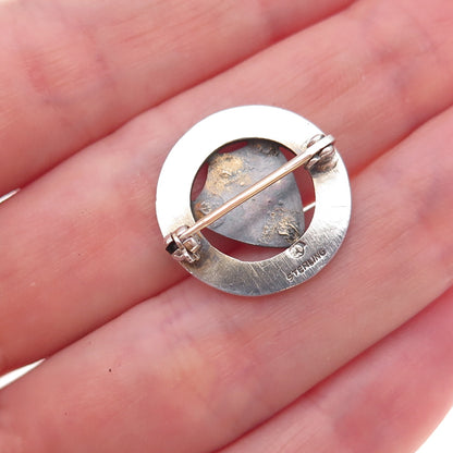 925 Sterling Silver Antique Art Deco Enamel General Health Student Nurse Pin