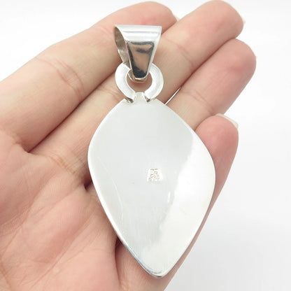 Jay King Desert Rose Sterling Silver Vintage Real Tiger Eye Modernist Pendant