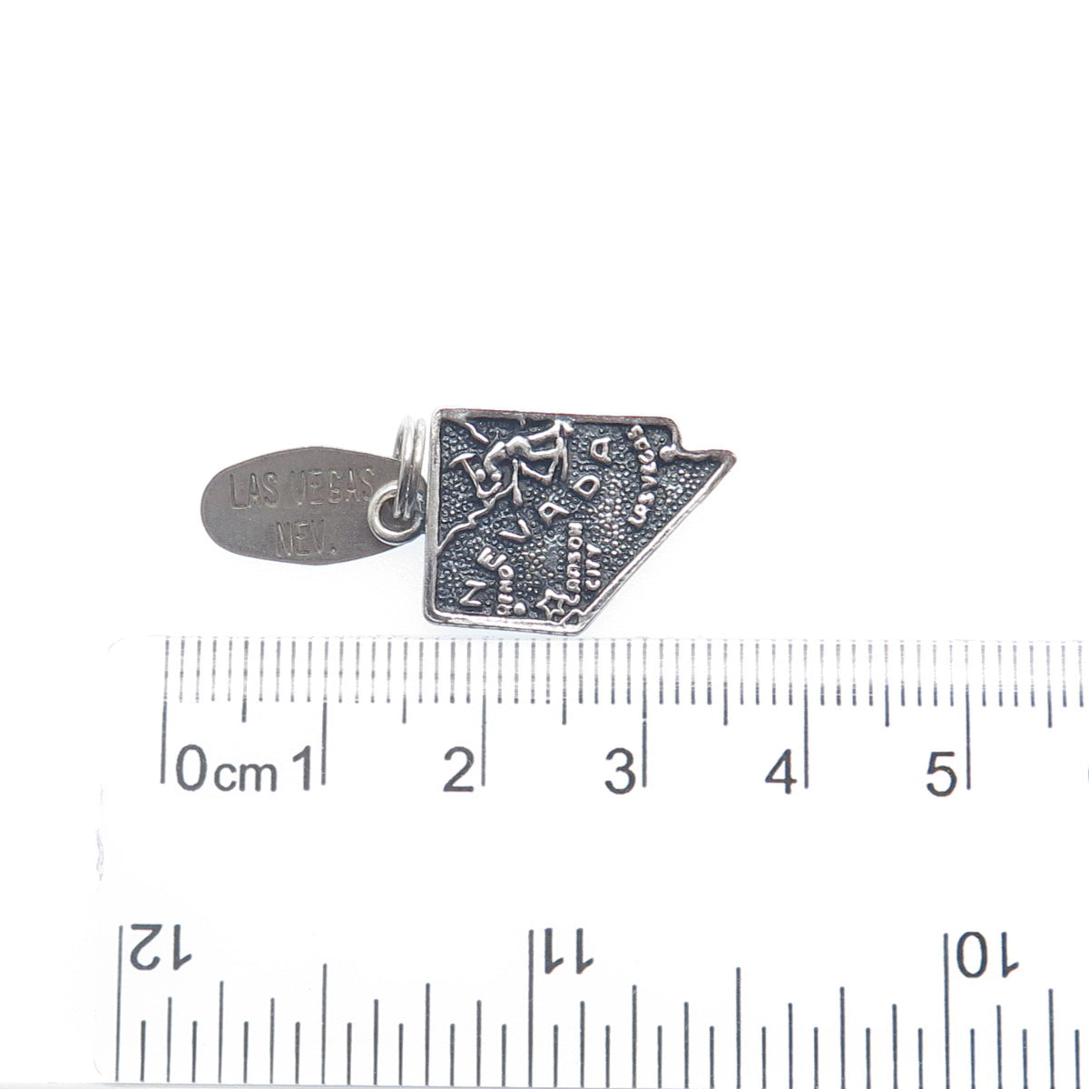 MAISELS INDIAN TRADING Sterling Silver Vintage Nevada State Map Charm Pendant