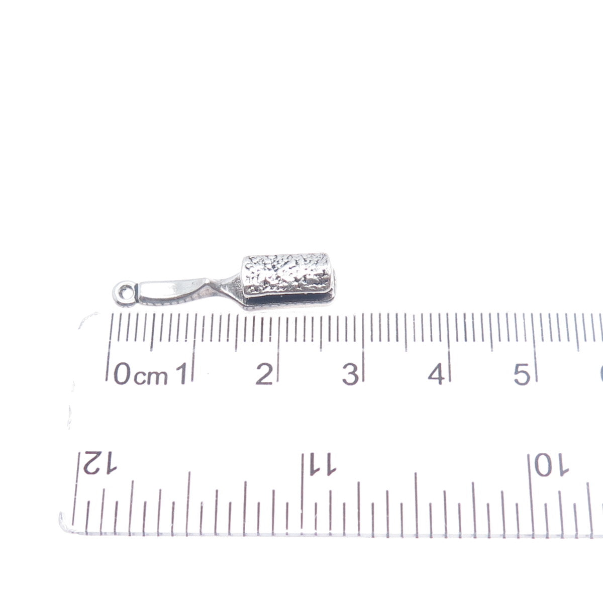 SUNWEST 925 Sterling Silver Vintage Hairbrush Charm Pendant