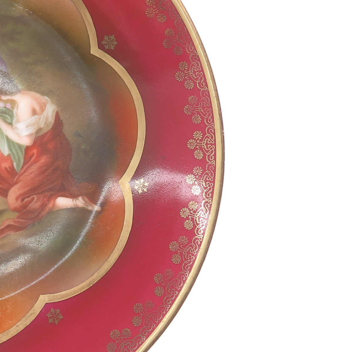 Antique "The Abduction of Europe by Zeus" Hand Painted Porcelain Cabinet Plate
