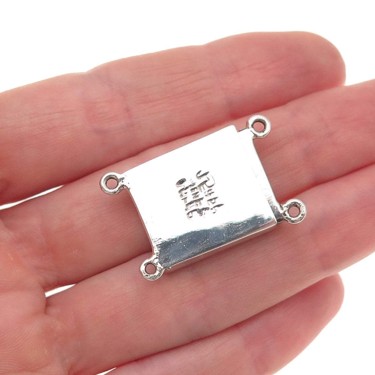 925 Sterling Silver Vintage Mexico Bracelet / Necklace Box Lock Clasp