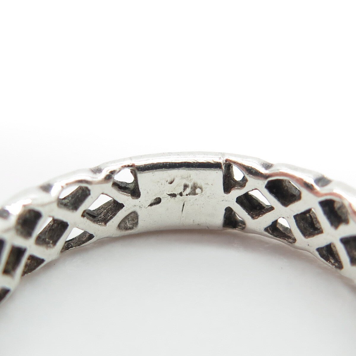 925 Sterling Silver Vintage Celtic Knot Band Ring Size 7.75