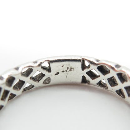 925 Sterling Silver Vintage Celtic Knot Band Ring Size 7.75