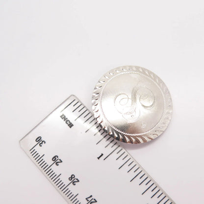 925 Sterling Silver Vintage Griffith & Sons Co Striped Pin Brooch