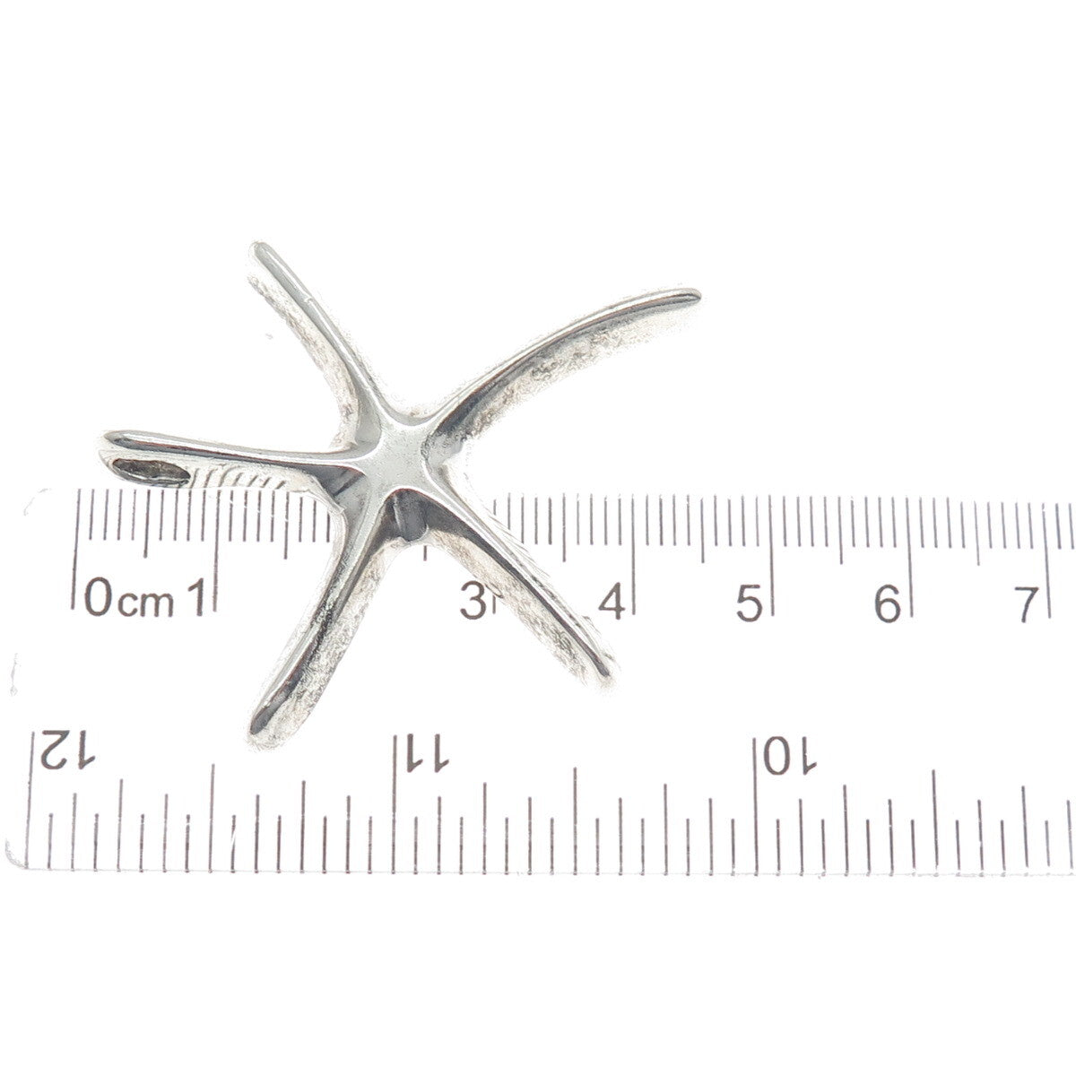 925 Sterling Silver Vintage Starfish Oxidized Pendant