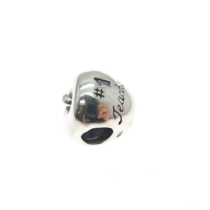 REFLECTION BEADS 925 Sterling Silver C Z #1 Teacher Apple Slide Bead Charm