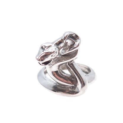 925 Sterling Silver Vintage Snake Ring Size 7.75