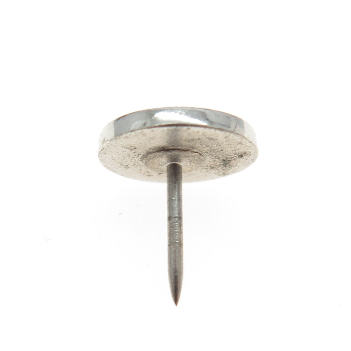 925 Sterling Silver Vintage Libra Zodiac Sign Round Lapel Pin