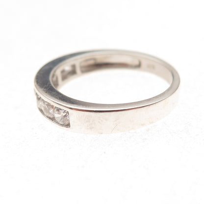 925 Sterling Silver Round-Cut C Z Ring Size 7.25