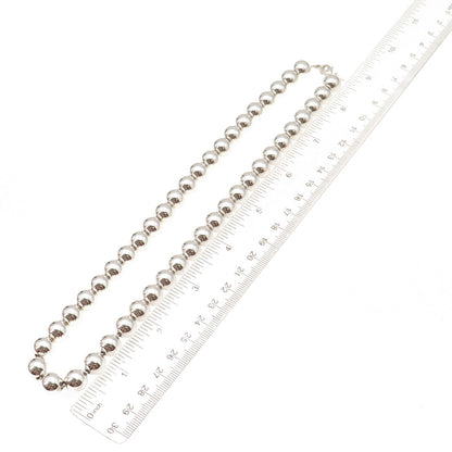 Tiffany & Co. Sterling Silver Vintage HardWear Ball Beaded Chain Necklace 18"