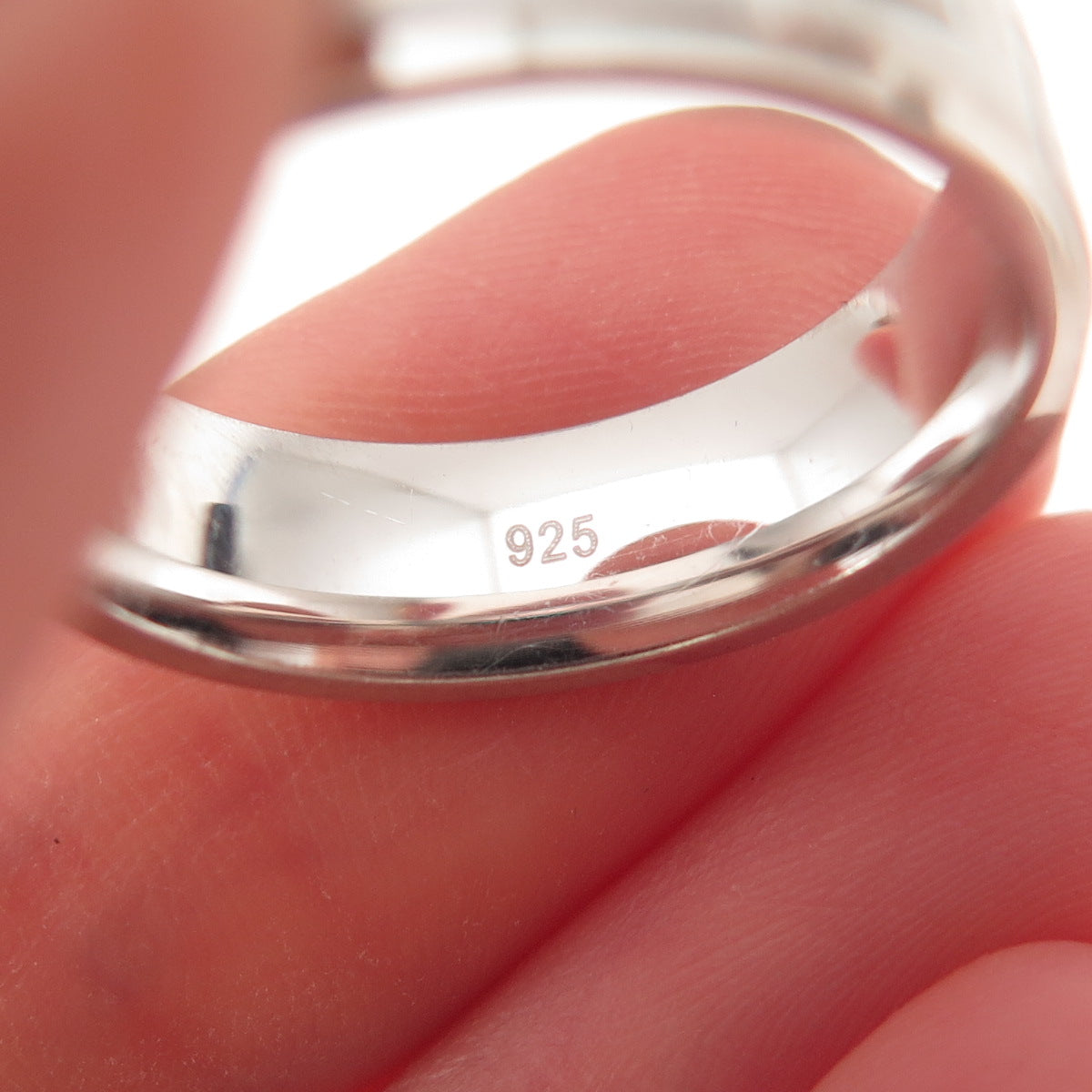 925 Sterling Silver Vintage Greek Key Band Ring Size 7.25