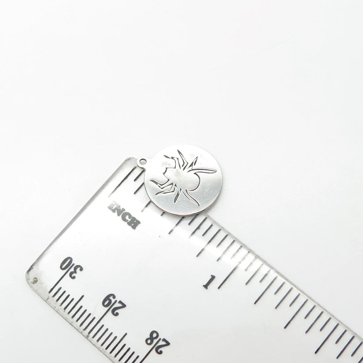 925 Sterling Silver USA Two In Town Spider Charm Pendant
