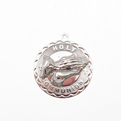 Spencer 925 Sterling Silver Vintage Holy Communion Charm Pendant