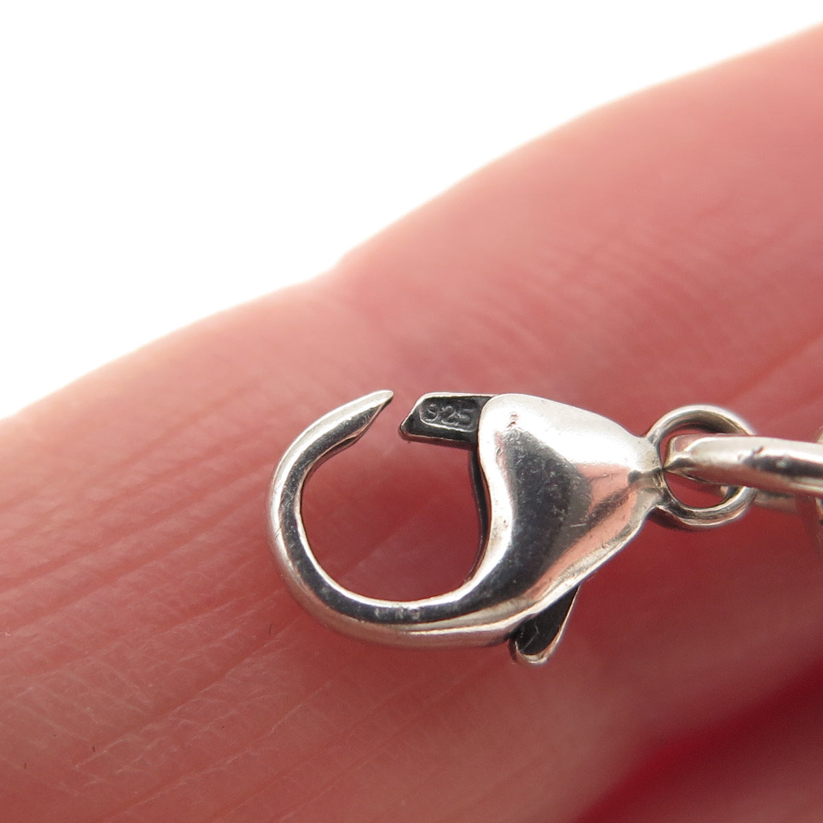 TROLLBEADS LAA 925 Sterling Silver Floral Charm Bracelet Lobster Lock Clasp