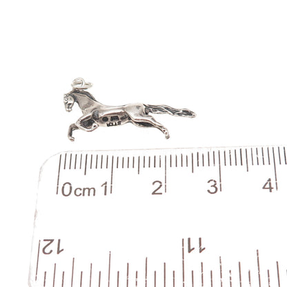 Wheeler Mfg. 925 Sterling Silver Vintage Horse Oxidized Charm Pendant