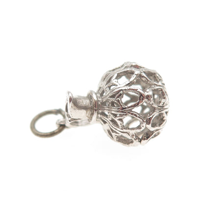925 Sterling Silver Vintage Pitcher Oxidized 3D Mini Charm Pendant