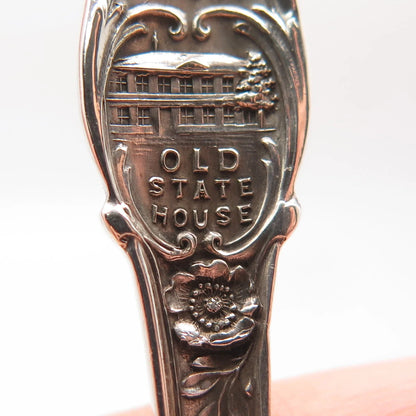 925 Sterling Silver Antique R. Wallace & Sons Mfg. Co "Old State House" Spoon