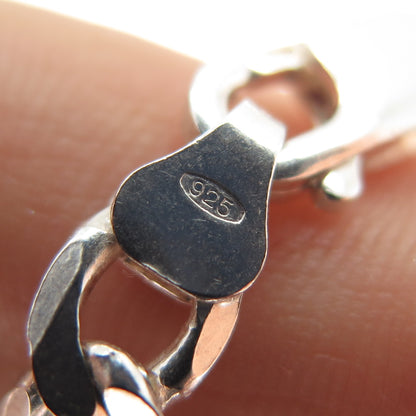 925 Sterling Silver Vintage Curb Chain Necklace 22"